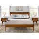 preview thumbnail 1 of 7, Mid-Century Panel Bed Brown - King