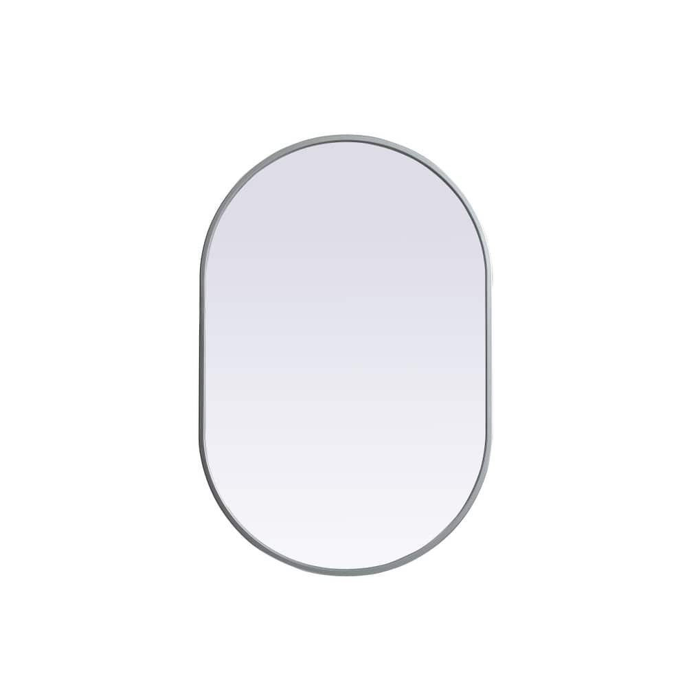 Indigo Home Metal Frame Oval Mirror 20x30 Inch