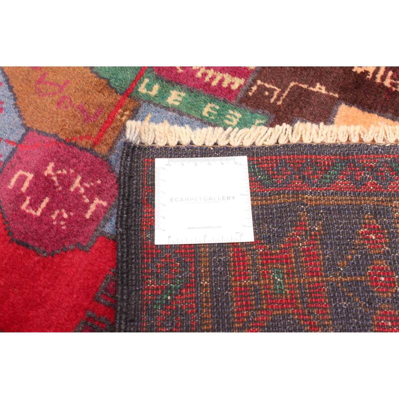 ECARPETGALLERY Hand-knotted Teimani Red Wool Rug - 3'8 x 6'8