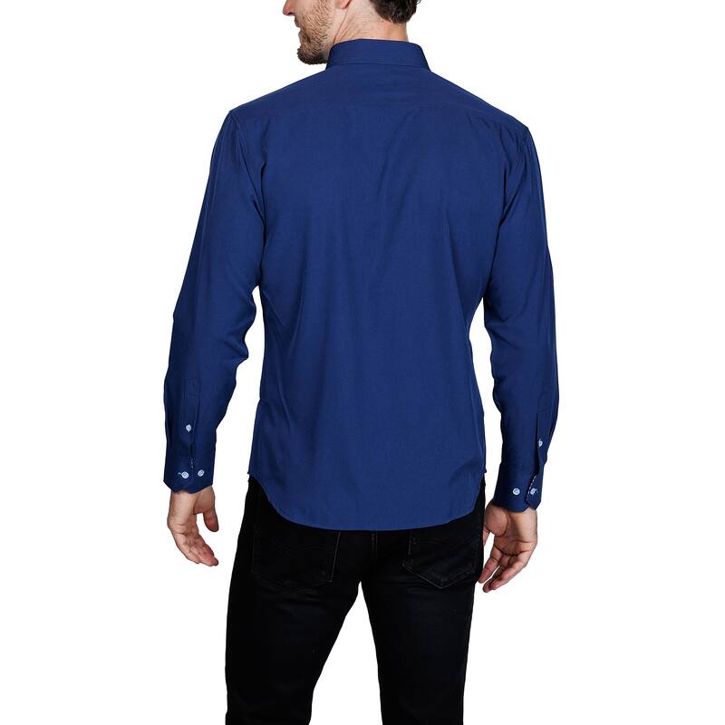 Tailorbyrd Men's Mélange Performance Button-Down Shirt