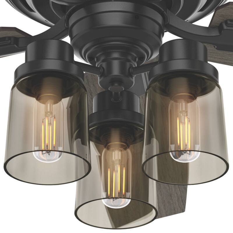 Hunter Fan Bennett Brushed Nickel/ Grey Oak 52-inch Ceiling Fan