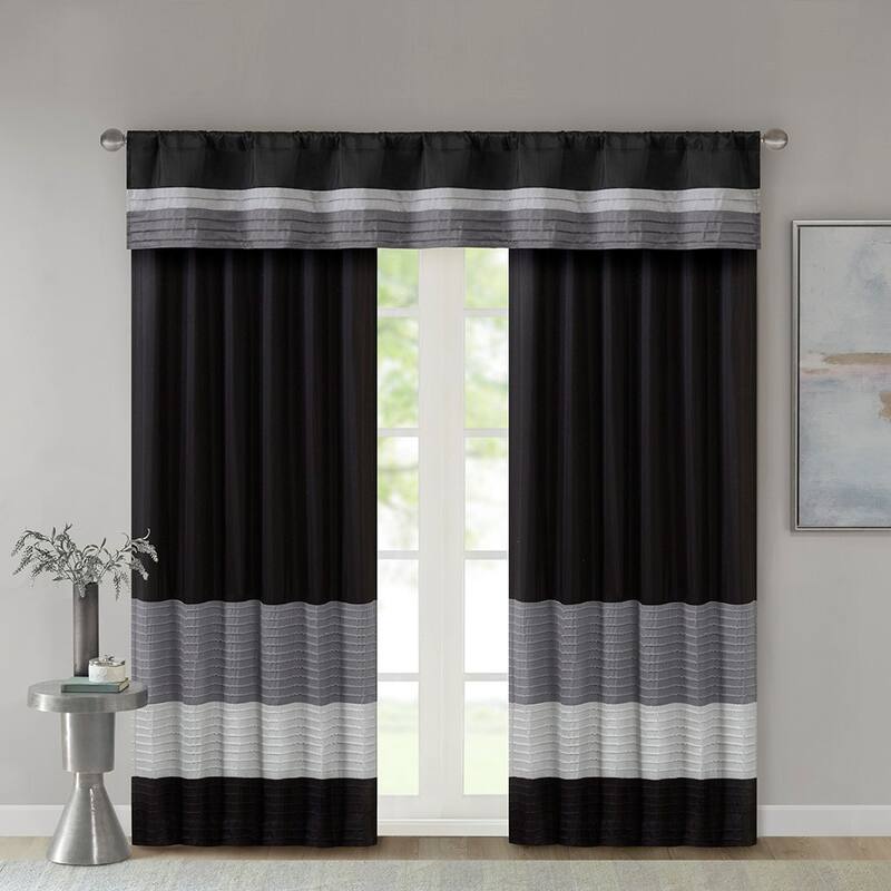 Polyoni Pintuck Curtain Panel(Only 1 Pc Panel)