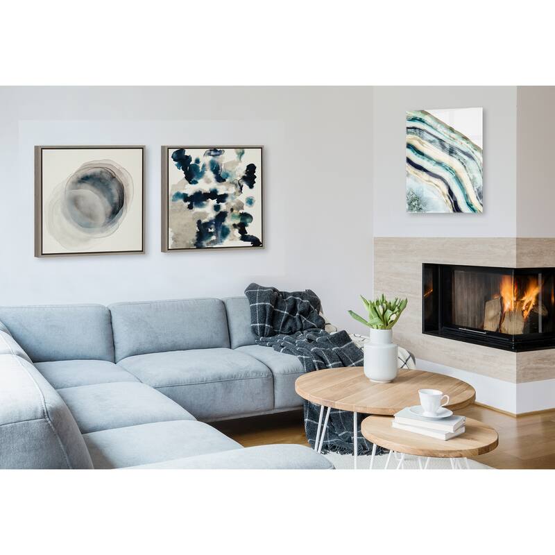 Kate and Laurel Sylvie Gilded Watercolor Frame Canvas by Amy Lighthall