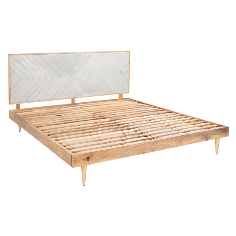 SAFAVIEH Couture Leni Gold Inlayed Cement Bed