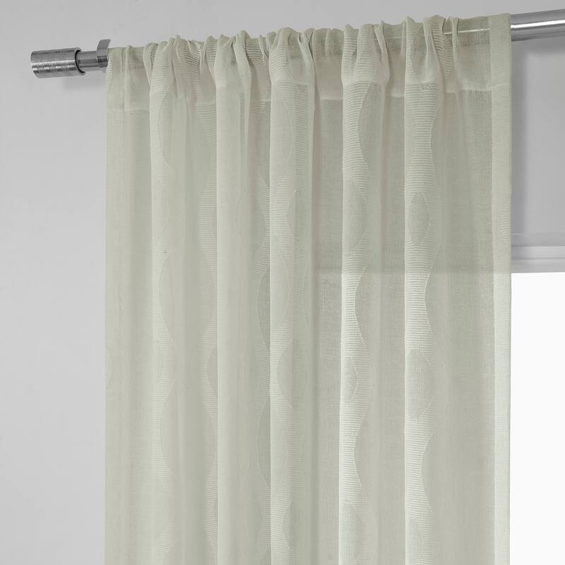 Exclusive Fabrics Vega Patterned Linen Sheer Curtain (1 Panel)
