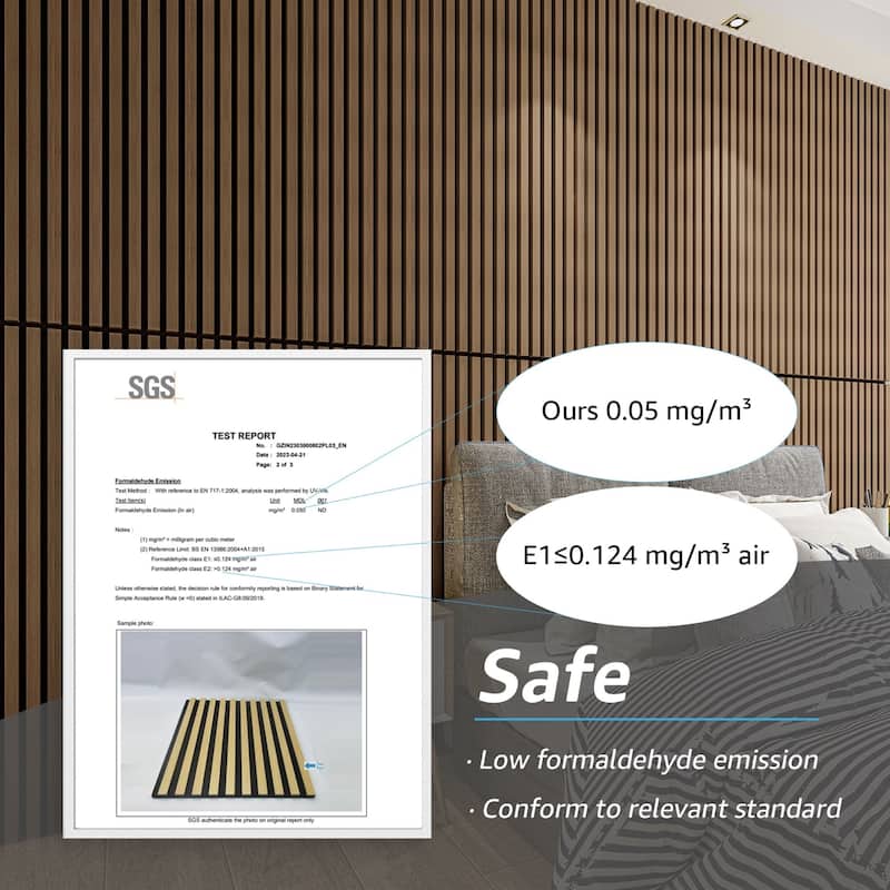 Art3d 23.6in x 47.2in Acoustic Wall Cladding Siding Board,Slat Wall Panels,4pcs