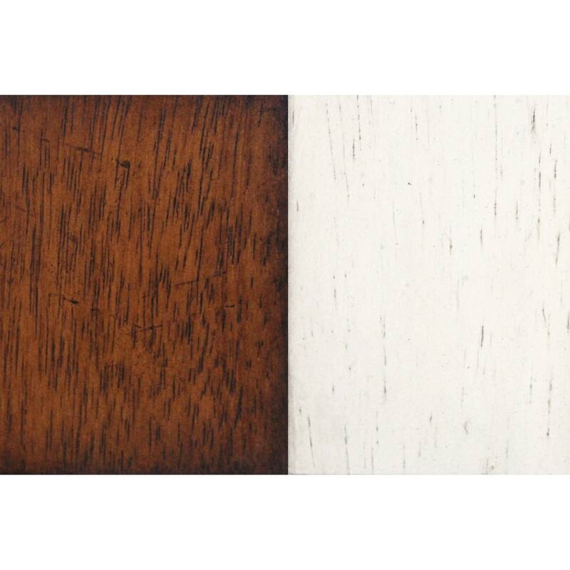 Set of 2 White and Brown Andrews Arrowback Dining Chair