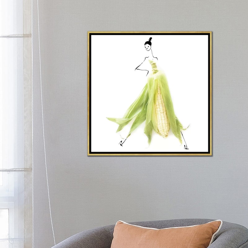 iCanvas "Corn" by Gretchen Roehrs Framed Canvas Print