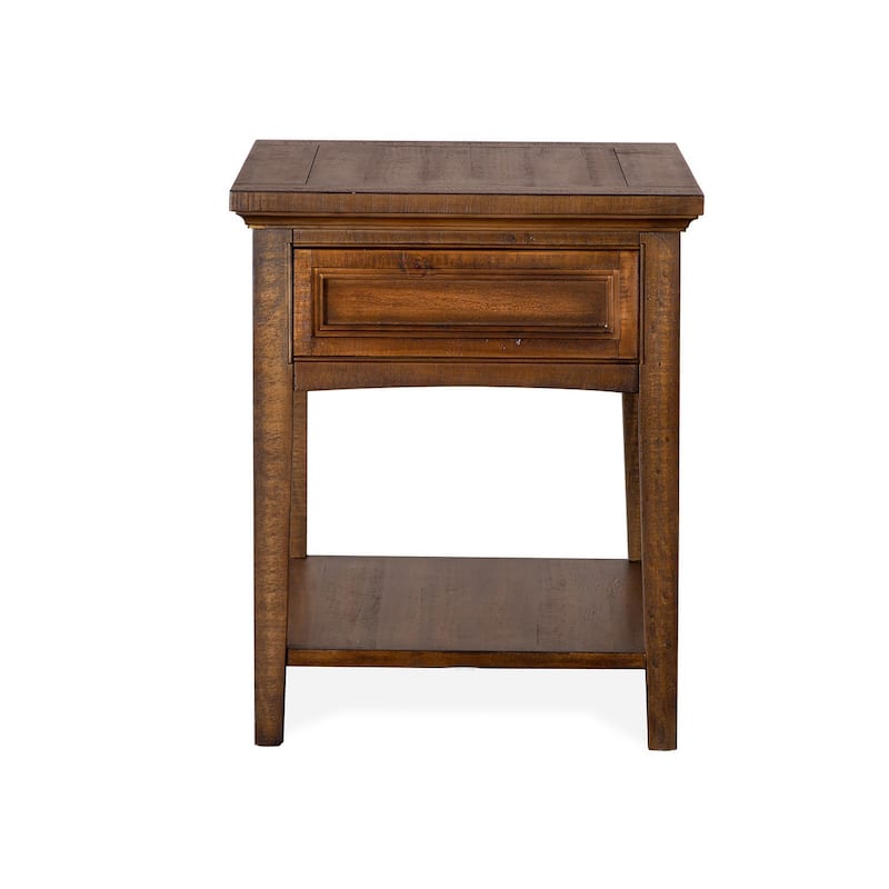 Magnussen Home Bay Creek Toasted Nutmeg Rectangular End Table - 20''W x 26''D x 24''H