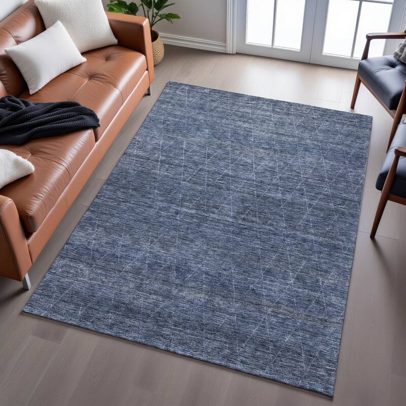 Premium Washable Super Soft Solid Trellis Mayfield Rug