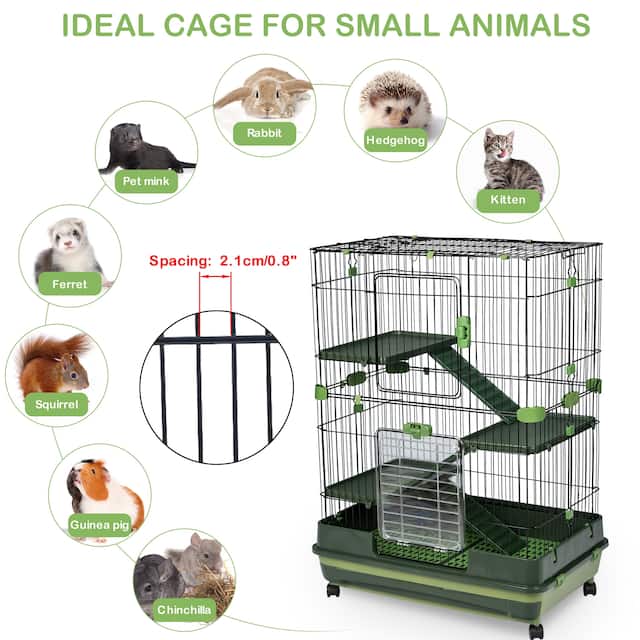 Small Animal Metal Cage Height Adjustable