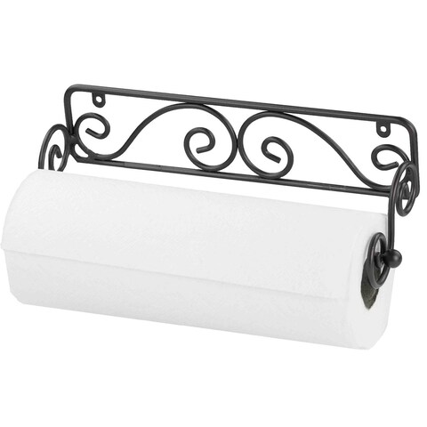 Home Basics Scroll Collection Steel Wall Mounted Paper Towel Holder