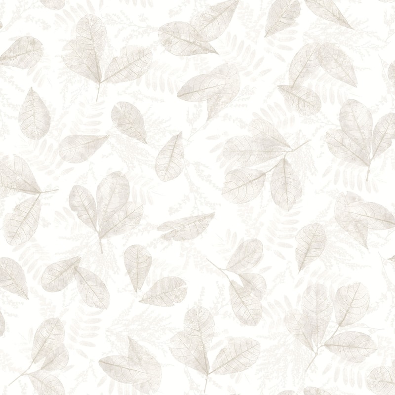 Galerie Wallcoverings Evergreen Grasscloth Effect Vinyl on Non-woven Matte Wallpaper Roll - 33 feet long x 21 inches wide - Light Beige