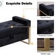 preview thumbnail 68 of 79, 66" Storage Bench King Size End of Bed with Double Lids and Gold Legs