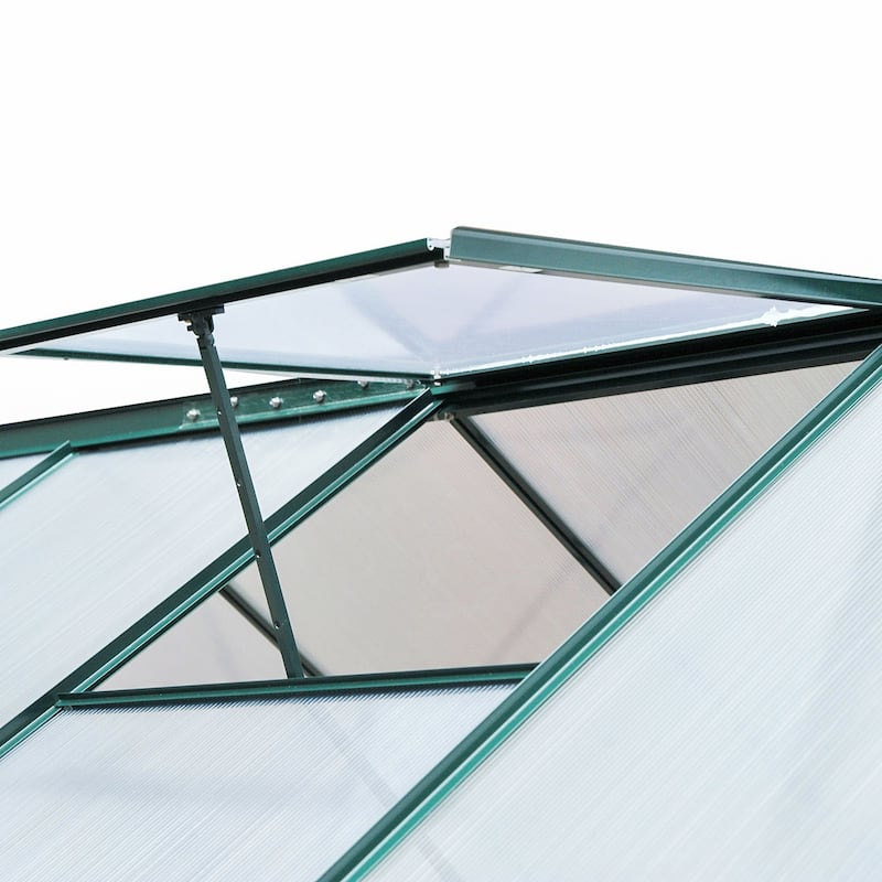 Outsunny Polycarbonate Walk-in Garden Greenhouse - Clear