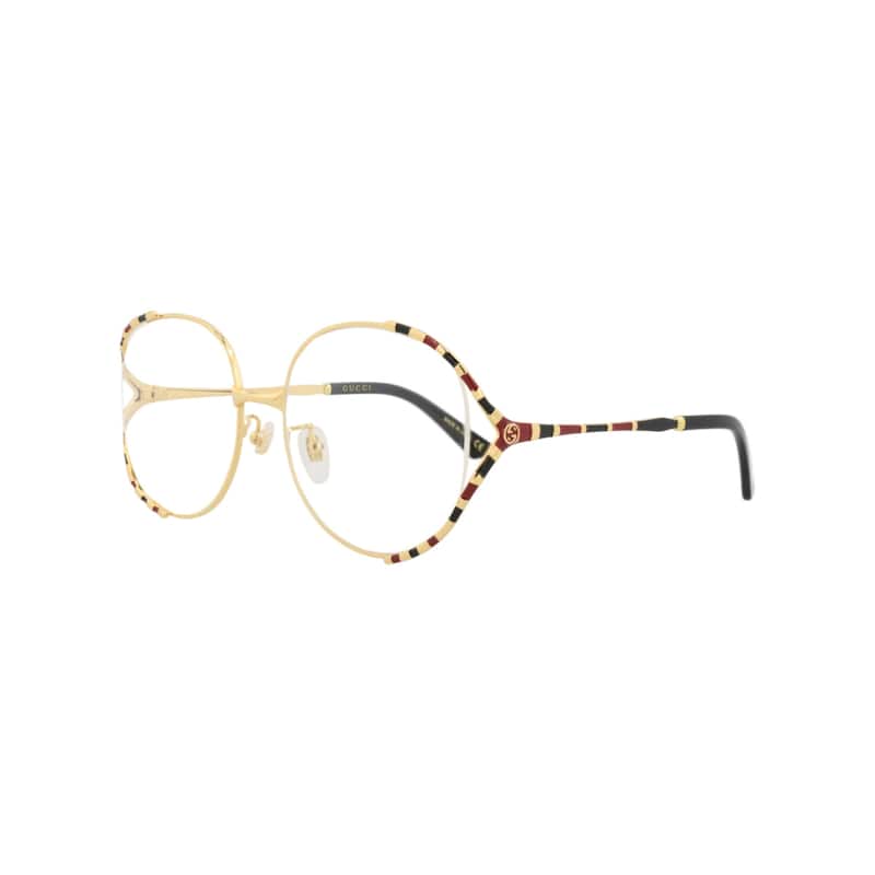 Gucci Round-Frame Metal Optical Frames