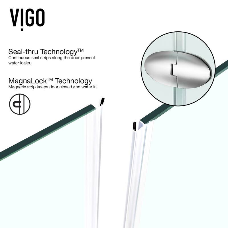 Vigo VG6063CL42W Gemini 79" High x 42" Wide x 42" Deep Hinged