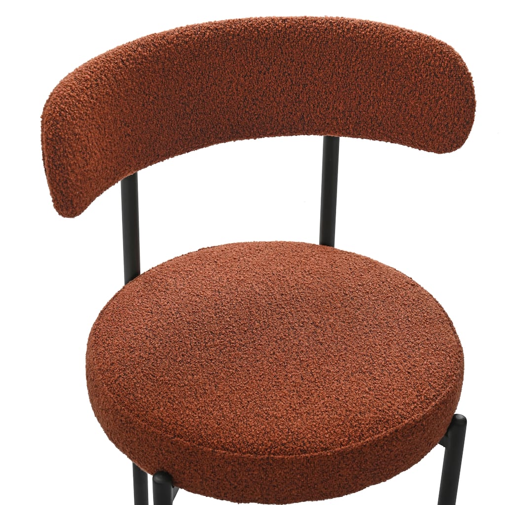Mid-Century Boucle Dining Chairs
