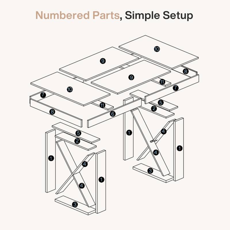 63-Inch Long Wood Conference Table, Simple Meeting Desk for Home Office & Small Team Gatherings