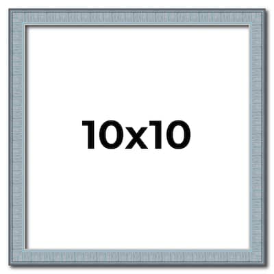 10x10 Frame Rustic Sky Blue Solid Wood Picture Frame | 0.75 Inch