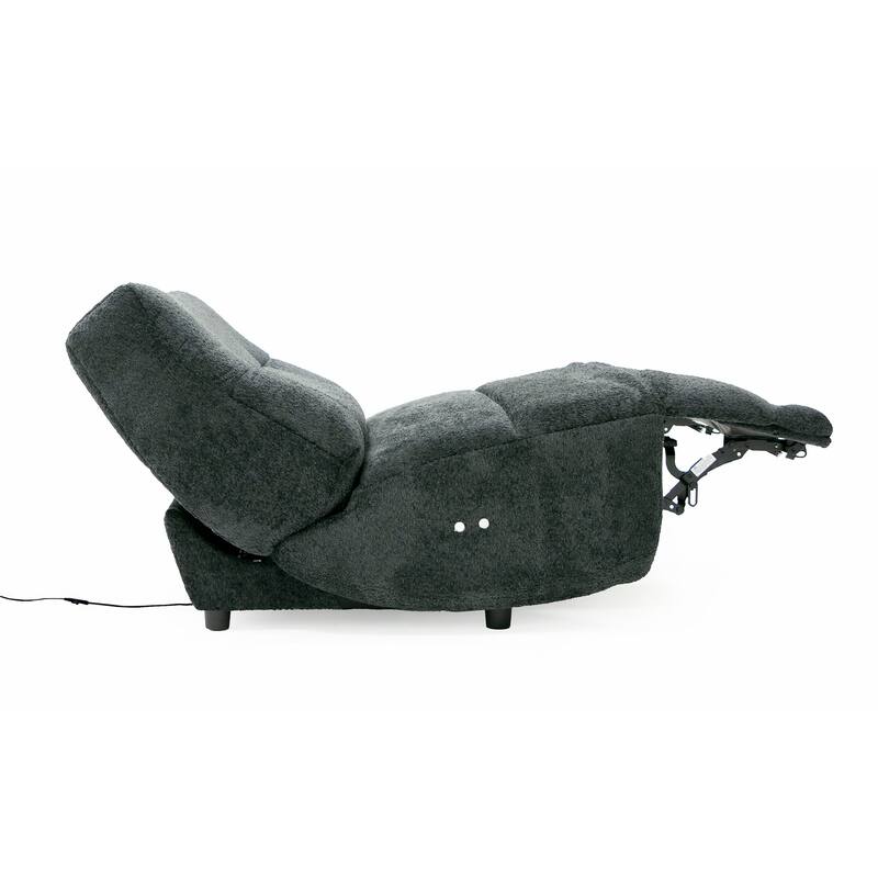 Divani Casa Basil Modern Dark Grey Fabric Large Electric Recliner Chair