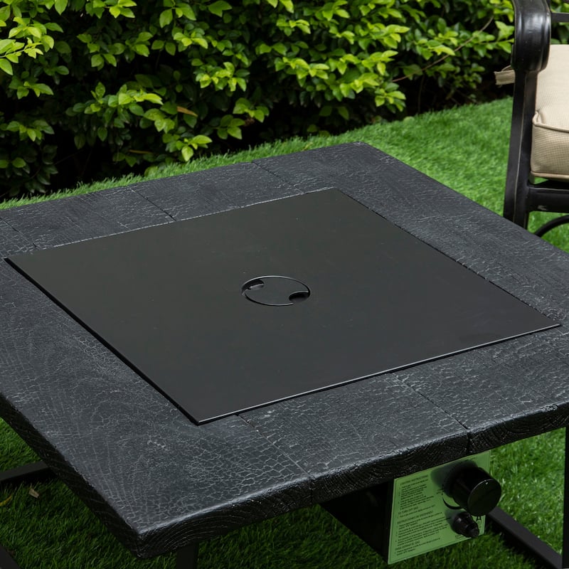 40,000 BTU Outdoor Square Propane Gas Fire Pit Table