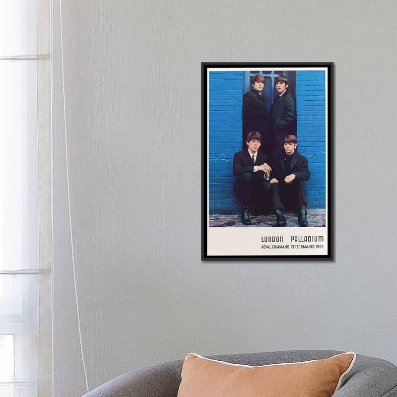 iCanvas "The Beatles 1963 Royal Command Performance Promotional Poster" by Radio Days Framed Canvas Print