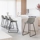 preview thumbnail 22 of 49, LUE BONA Modern Faux Leather Metal Frame Counter Height Bar Stools (Set of 4)