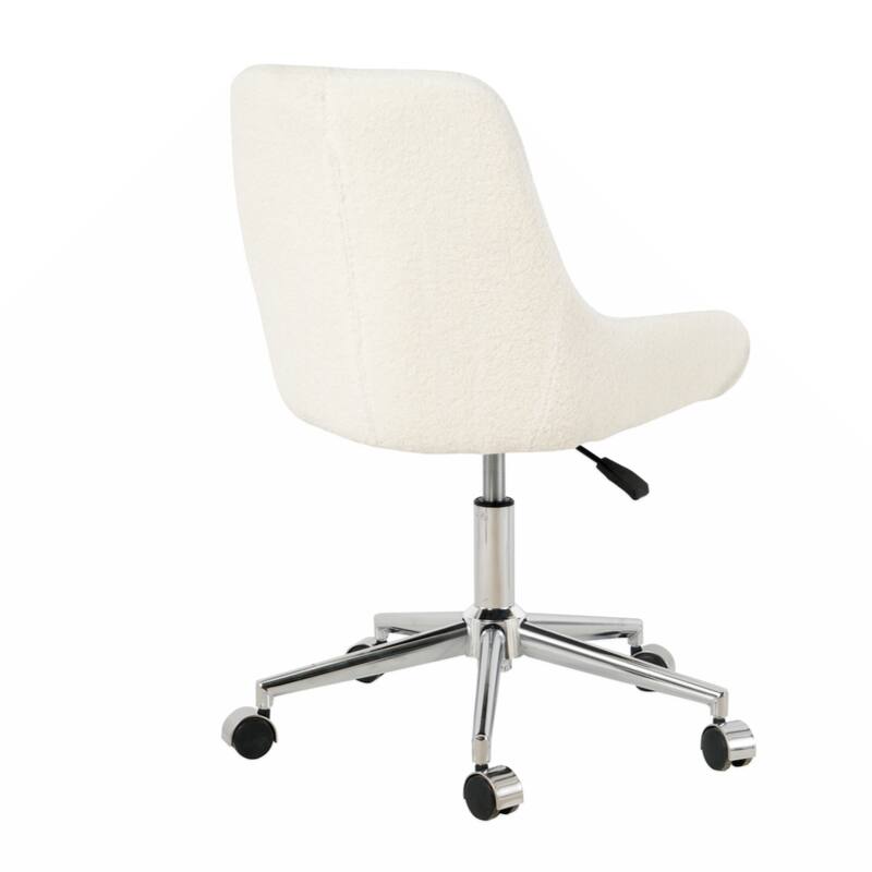 Modern teddy fleece fabric with chrome legs living room furniture dining chair(set of 1)