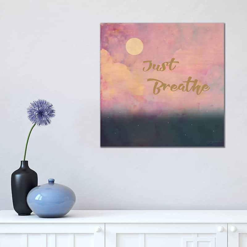 iCanvas "Just Breathe" by Tammy Kushnir Canvas Print - 18x18x1.5