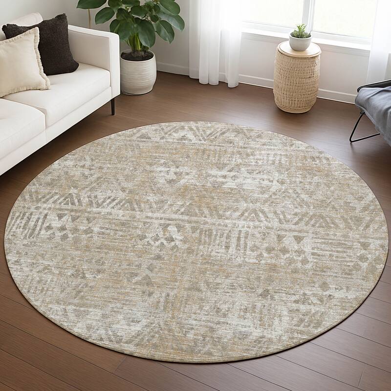 Machine Washable Indoor/ Outdoor Global Jara Chantille Rug