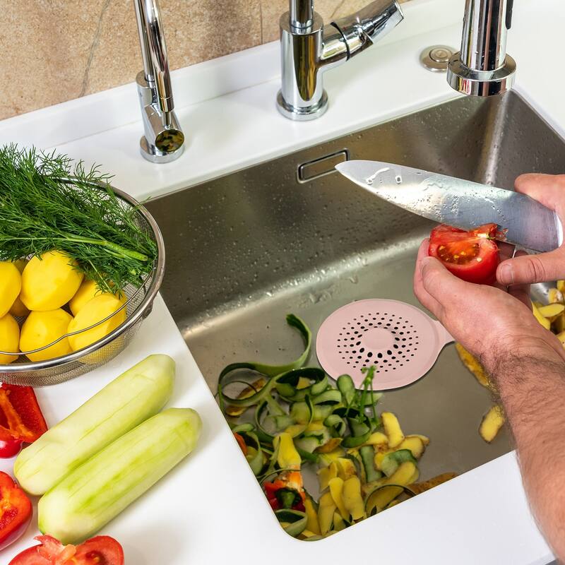 Hair Drain Catcher, 5.51inch Tub Drain Covers Protector with Handle