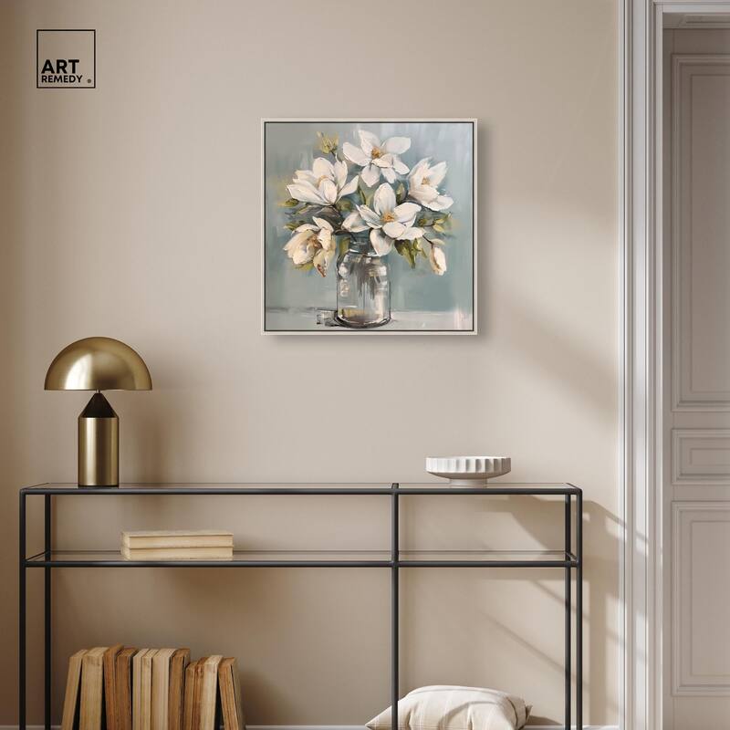 Prismatic Floral and Jar Canvas by Art Remedy
