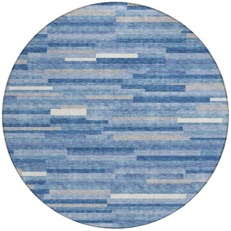 HomeRoots Striped Transitional Rectangle Outdoor Rug
