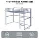 preview thumbnail 4 of 31, Metal Loft Bed Twin, Loft Bed Frame with Guard Rails and Flat Ladder