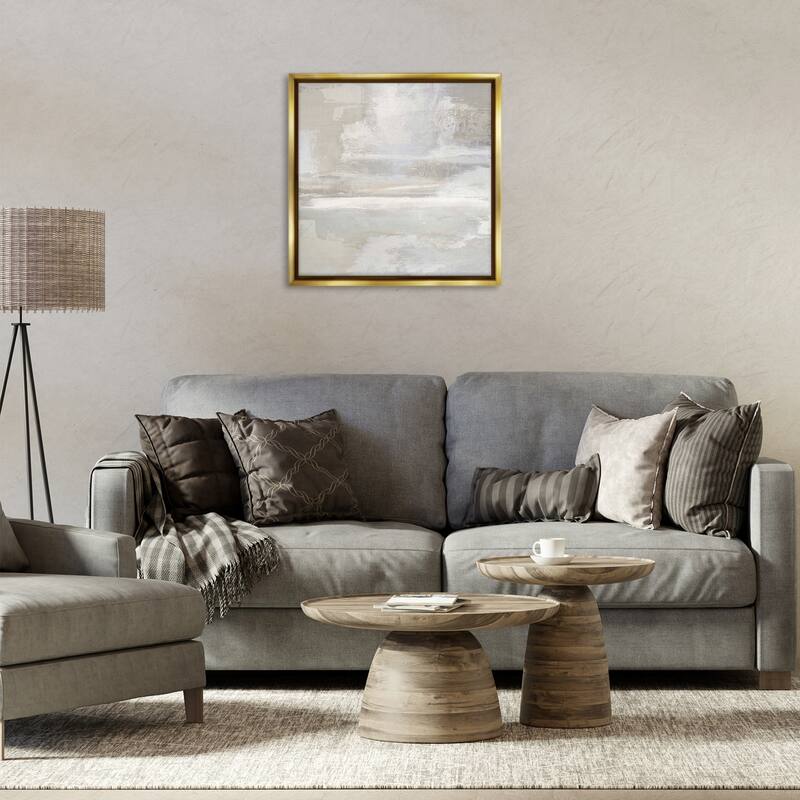 Stupell Contemporary Neutrals Abstract Framed Floater Canvas Wall Art Design By Rachel Springer