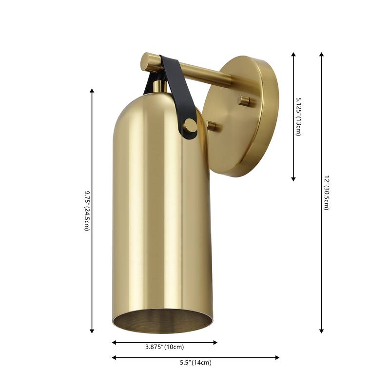 SAFAVIEH Lighting Ranya 6-inch Downward Light Wall Sconce with Bulbs (Set of 2) - 5.5 In. W x 5.1 In. D x 12 In. H - 6Wx5Dx12H