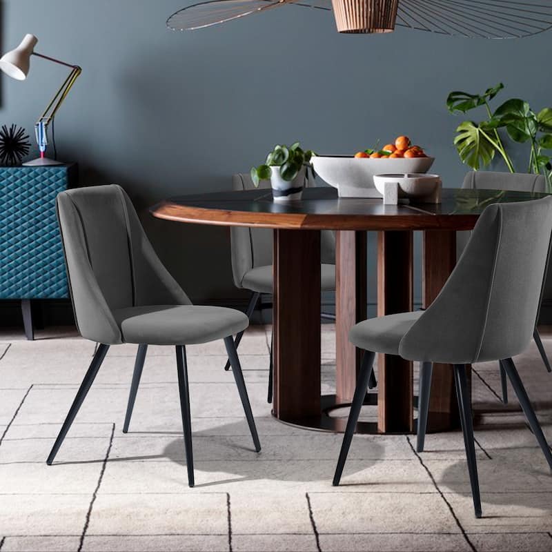 HomyLin Set of 2 Velvet Side Chair for Dining Room Home Kitchen