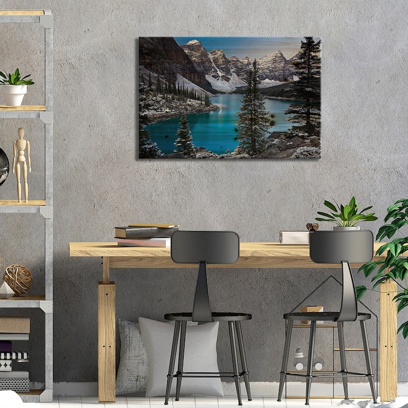 Jewel of the Rockies Print On Wood by Adam Burton - Multi-Color