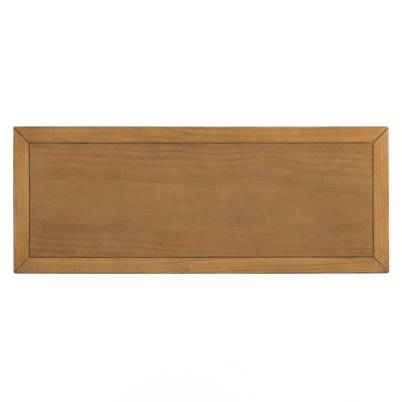 Console Table Traditional Design with Two Drawers and Bottom Shelf