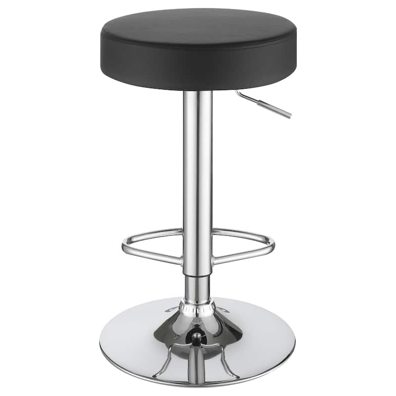 29" Adjustable Bar Stool Chrome and Black