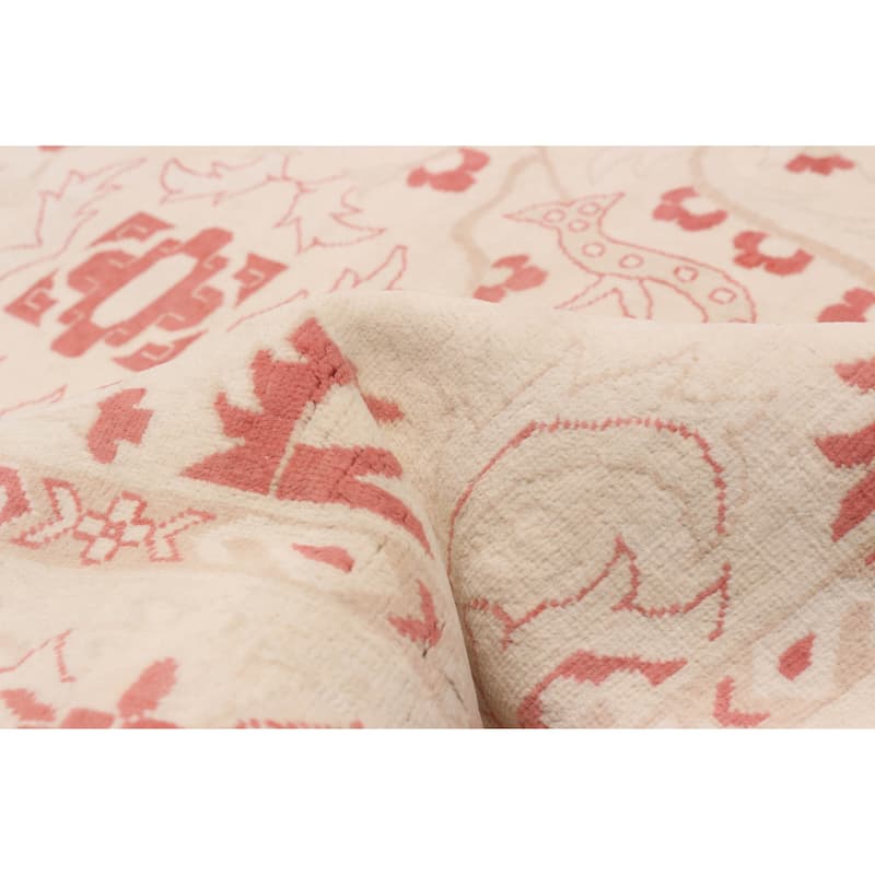 ECARPETGALLERY Hand-knotted Peshawar Finest Cream Wool Rug - 3'4 x 4'9