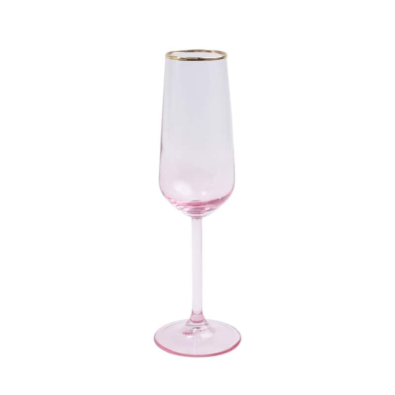 viva by VIETRI Rainbow Pink Champagne Flute