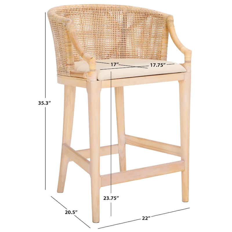 SAFAVIEH Home Brando Counter Stool - 22"W x 21"D x 35"H