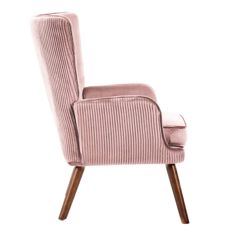 Velvet Upholstered Accent Chair Armchair for Living Room