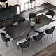 preview thumbnail 41 of 40, 110.24'' Extendable Rectangular Sintered Stone Dining Table For 6-10 People