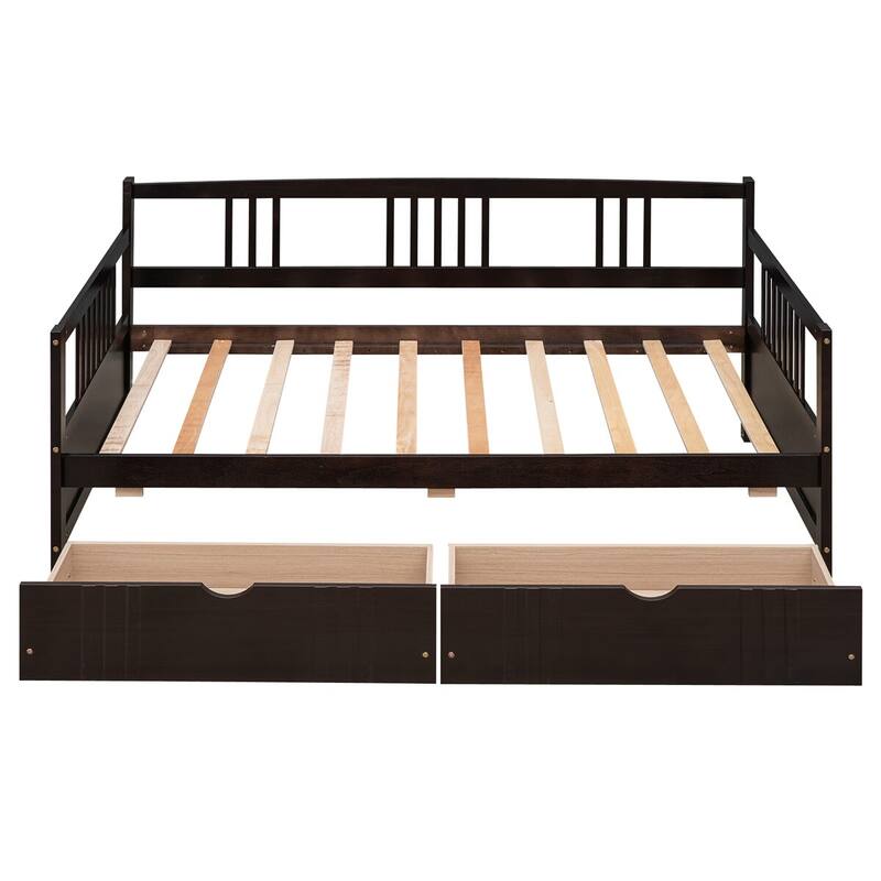 Merax Wood Daybed with Two Drawers
