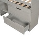 preview thumbnail 18 of 17, Twin size Loft Bed with Two Shelves and Two drawers, Antique Grey