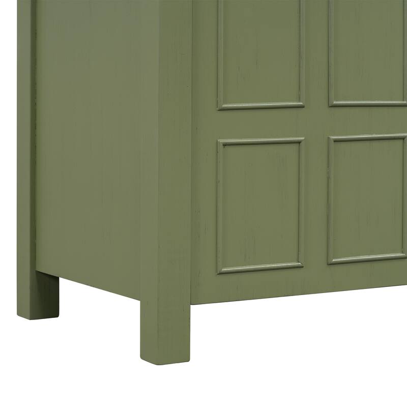 36" Bathroom Vanity with Undermount Resin Sink Combo Set, Solid Wood Frame Bathroom Storage Cabinet with Adjustable Shelves