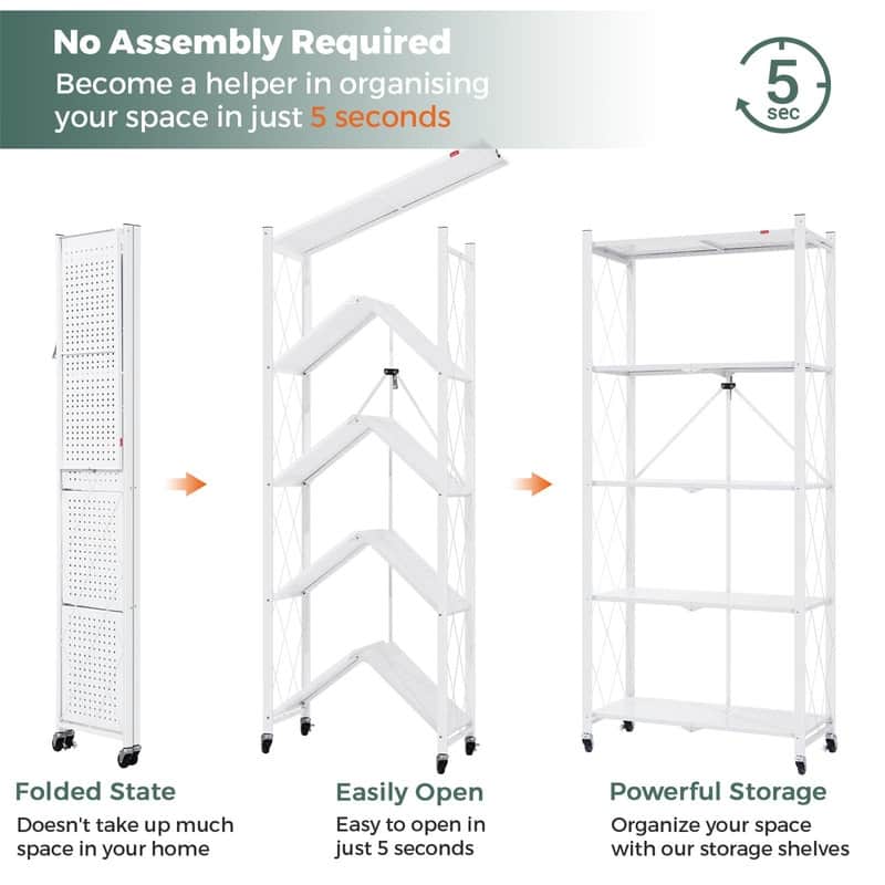 No Assembly Organizer Rack for Garage Kitchen